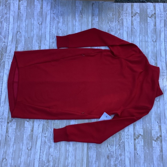 NWT Athleta Cozy Karma Asym Tunic Sweatshirt Dress size S Small Tall Red - Picture 7 of 15